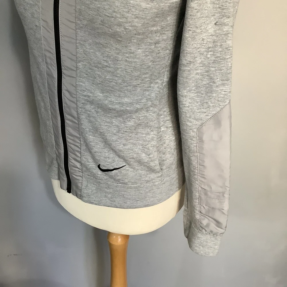 Nike Full Zip Track Top - Size S - Grey Marl - Fitted - Cotton - P2P 18” - Picture 5 of 9